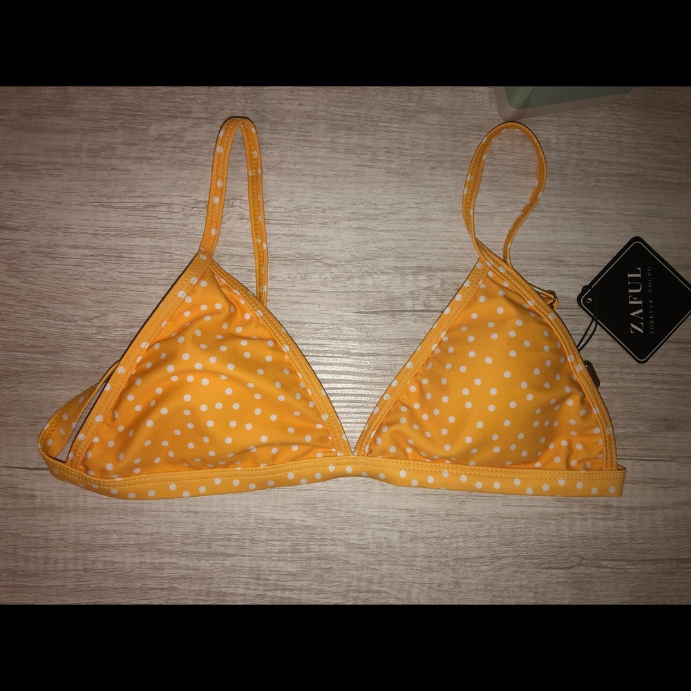 Yellow polka dot swimsuit